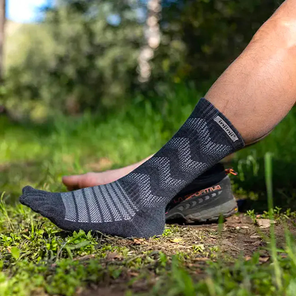 Injinji Outdoor Midweight Crew Wool | Slate