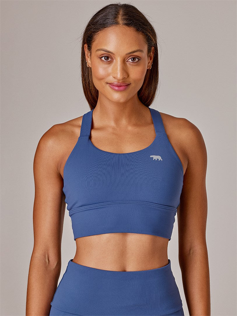 Running Bare Power Up Sports Bra | Waterfall