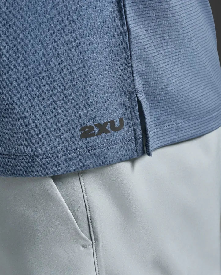 2XU Men's Aero Tee | Indigo/Black Reflective
