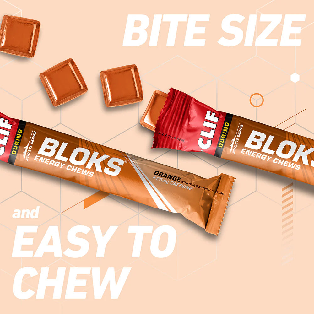 CLIF® BLOKS™ Energy Chews: Orange 25mg Caffeine