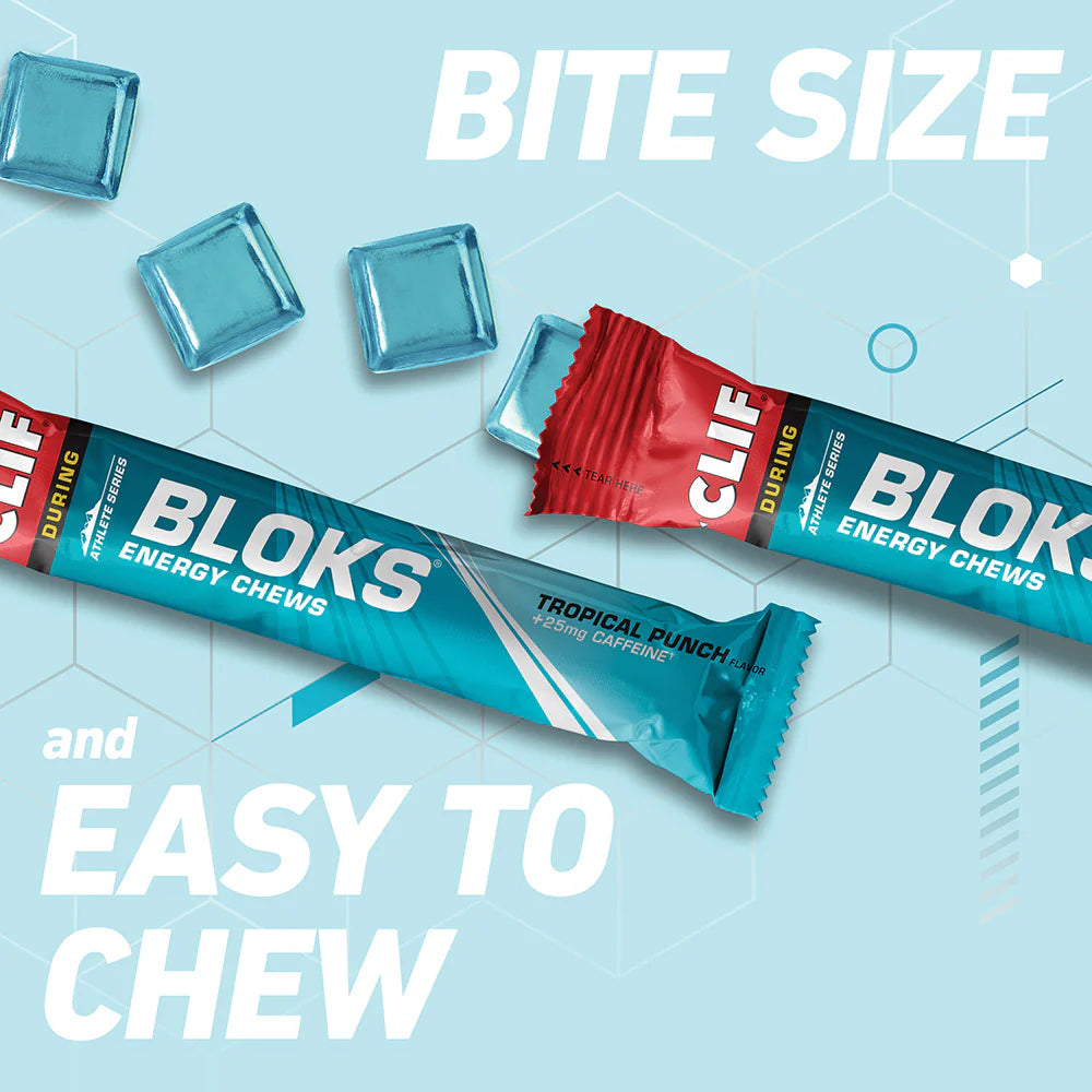 CLIF® BLOKS™ Energy Chews: Tropical Punch 25mg Caffeine