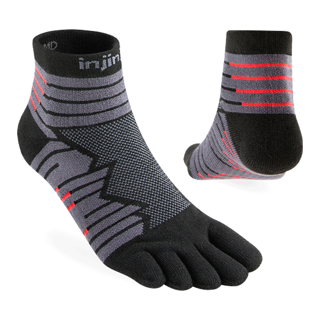 Injinji Ultra Run Mini-Crew Socks | Onyx