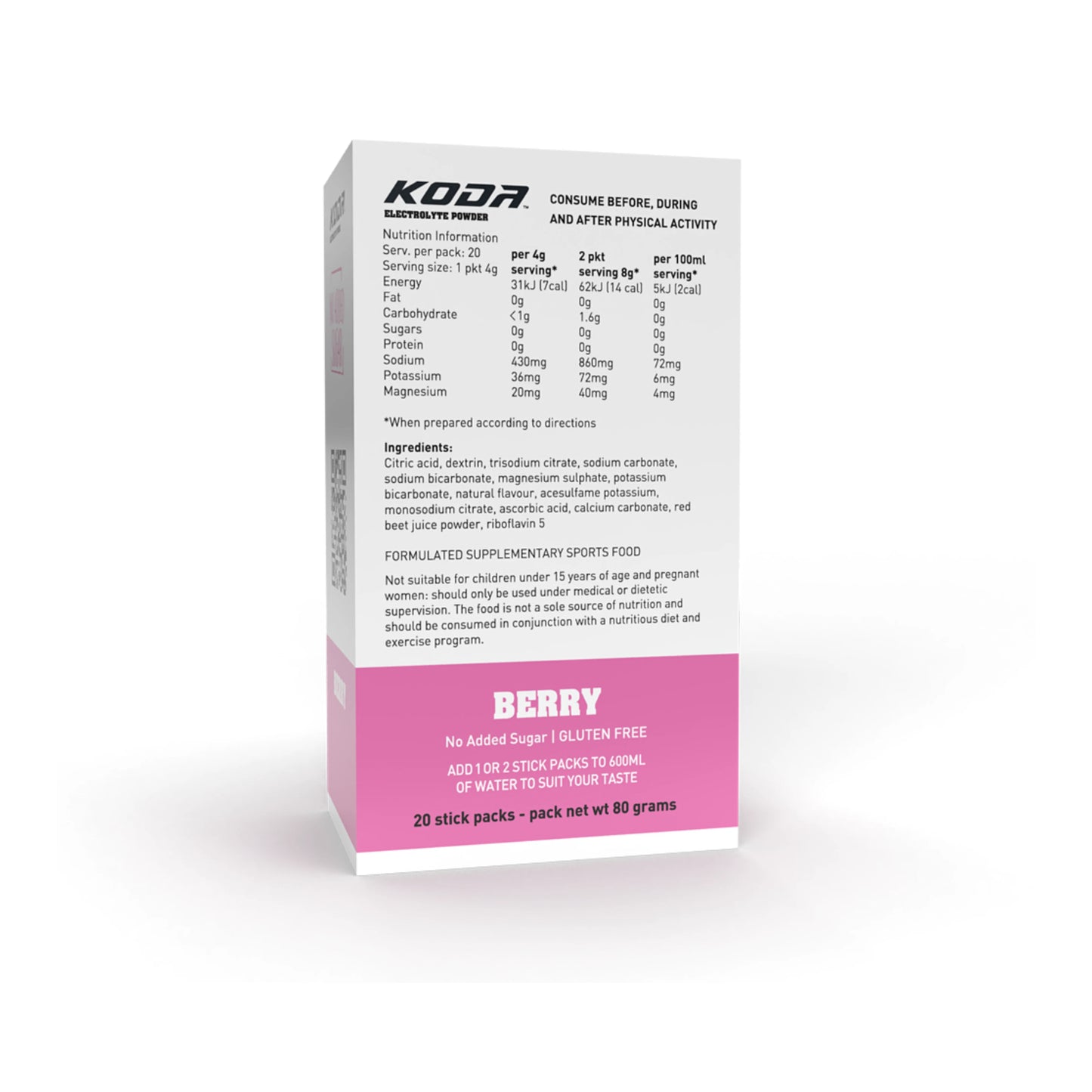 KODA Electrolyte Powder 20 Stick Pack