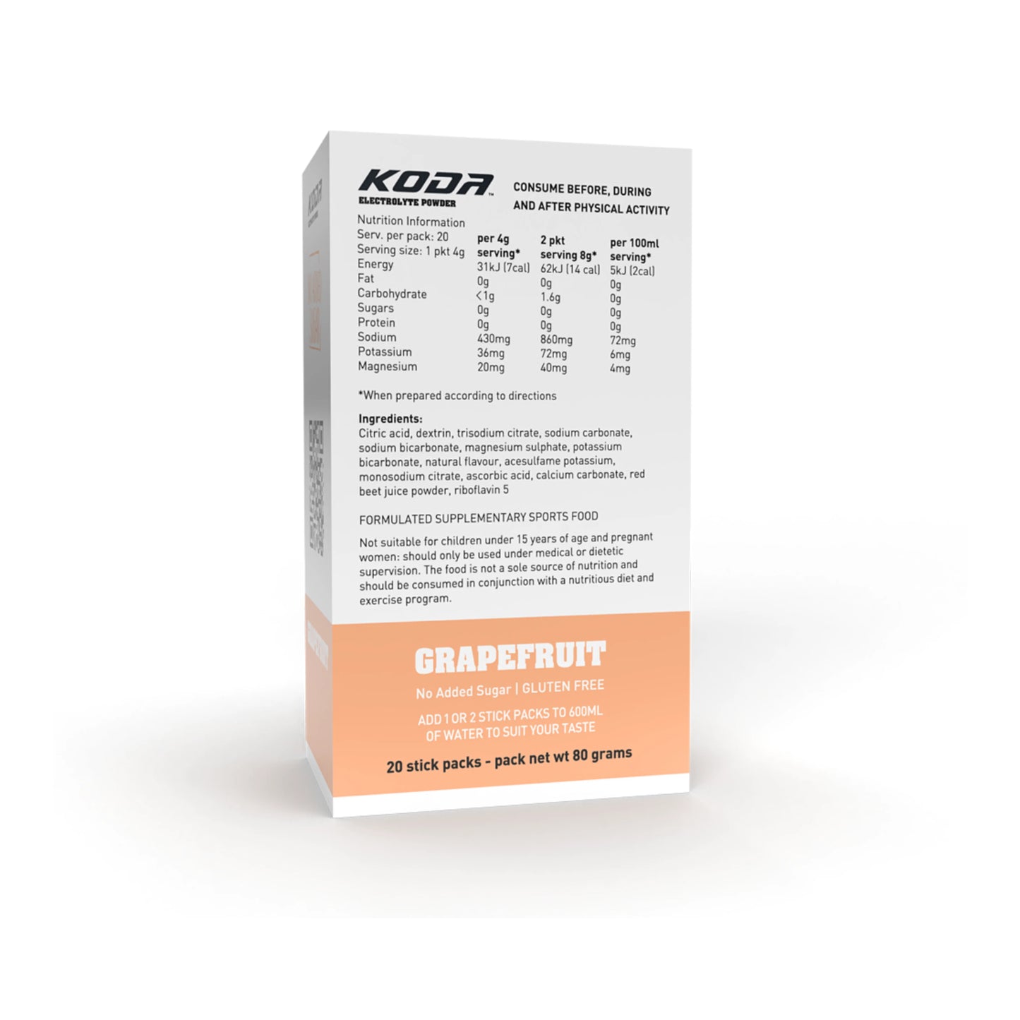 KODA Electrolyte Powder 20 Stick Pack