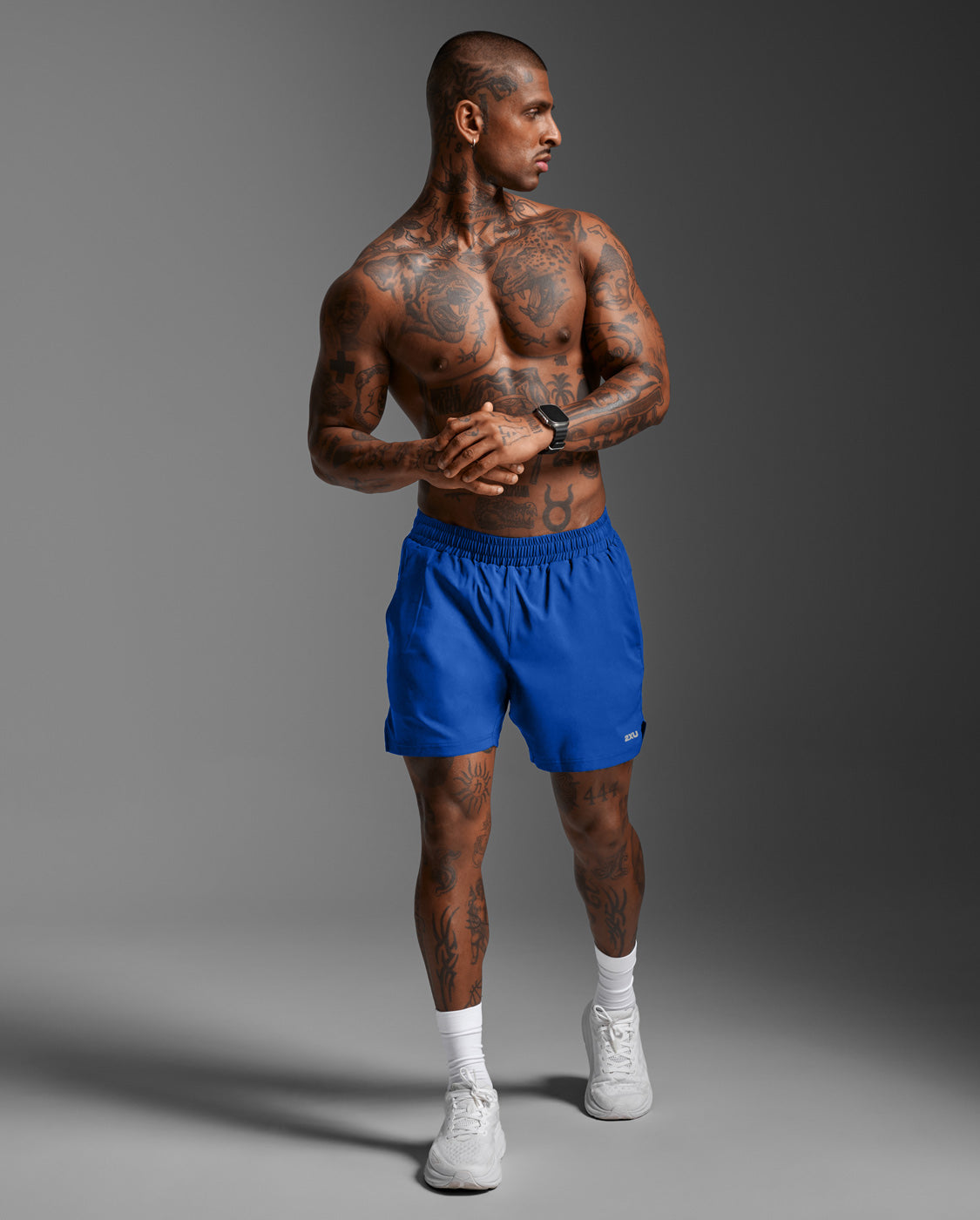 2XU Men's Aero 5 Inch Shorts | Surf/Silver Reflective