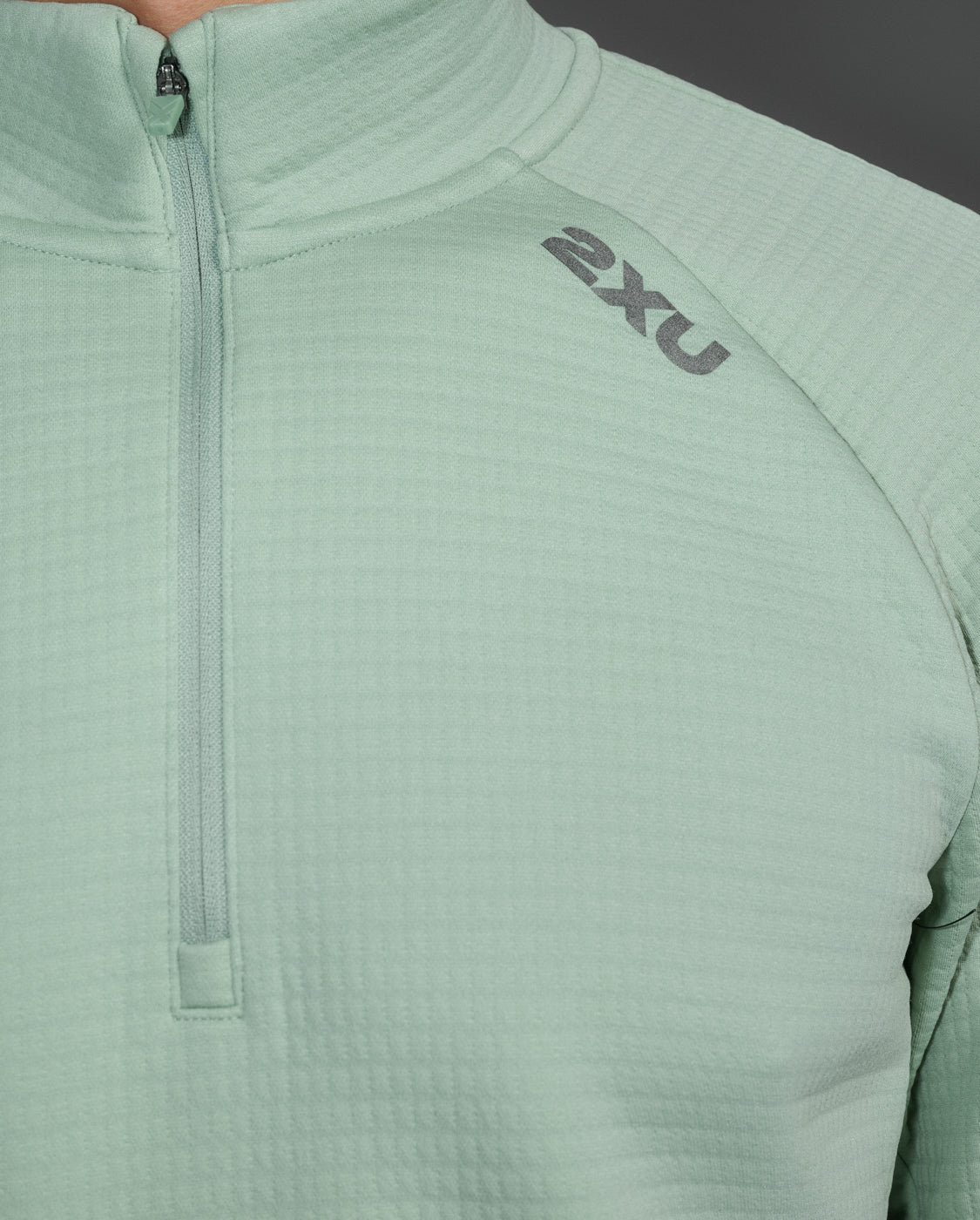 2XU Men's Ignition Hyper Haptic 1/4 Zip | Eucalyptus/Black