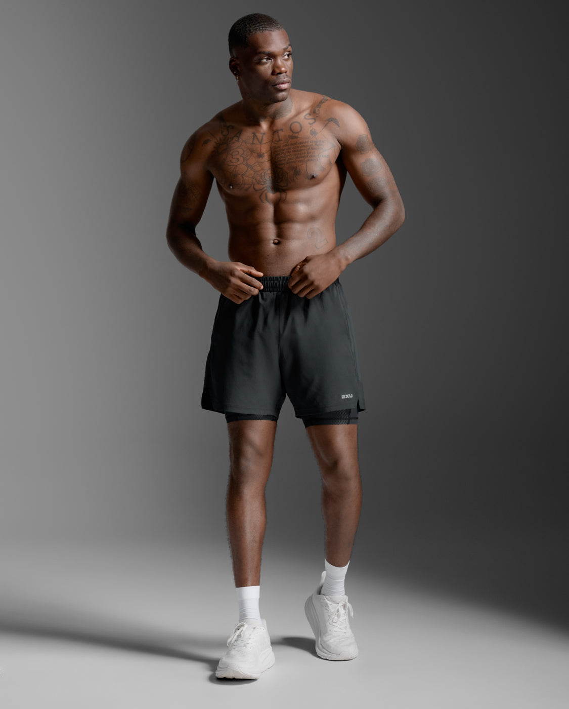 2XU Men's Aero Mesh 2-in-1 5" Short | Black