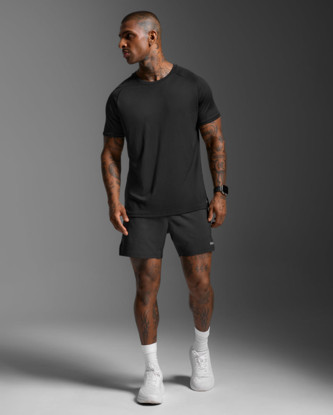 2XU Men's Aero Tee | Black/Silver Reflective