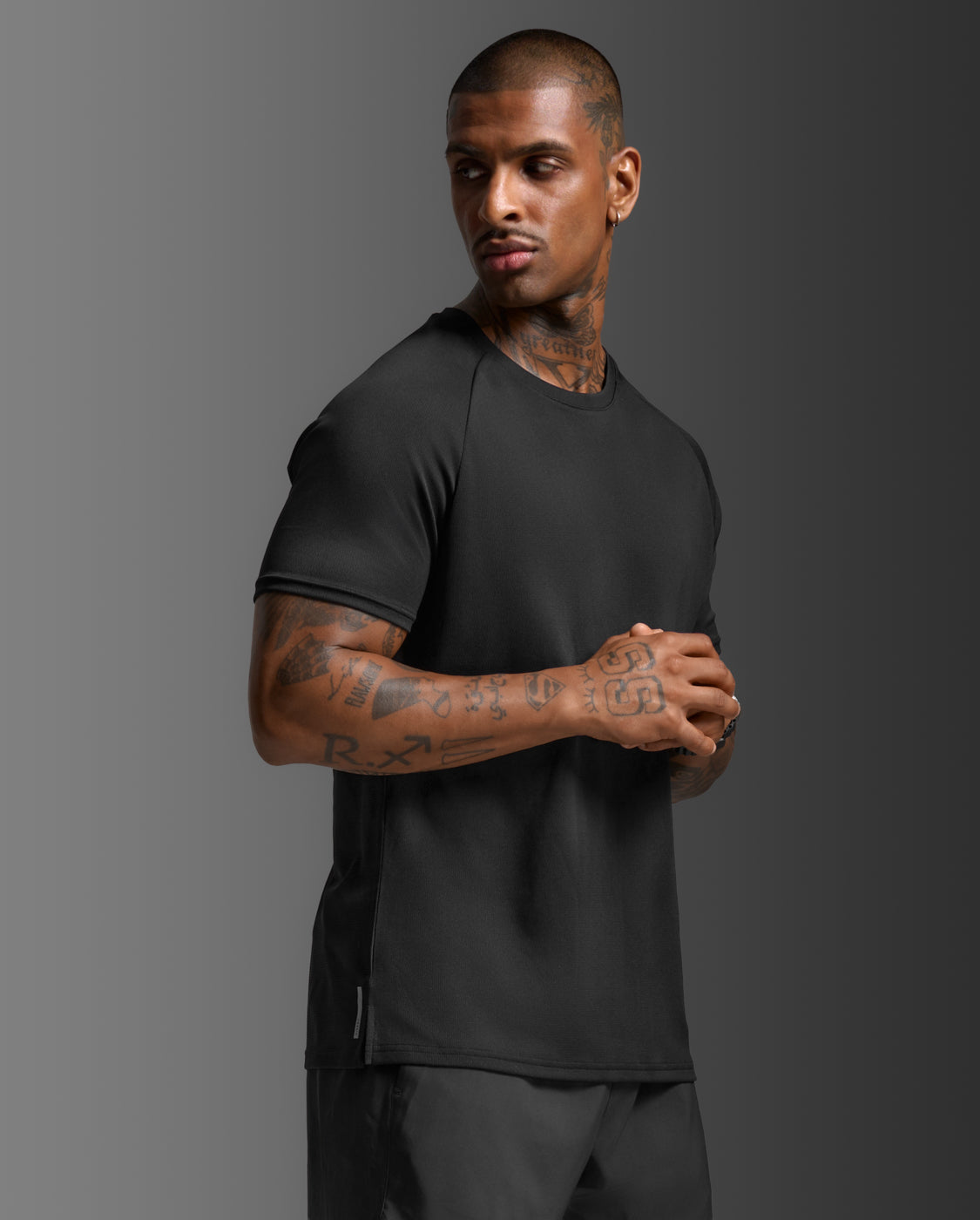 2XU Men's Aero Tee | Black/Silver Reflective