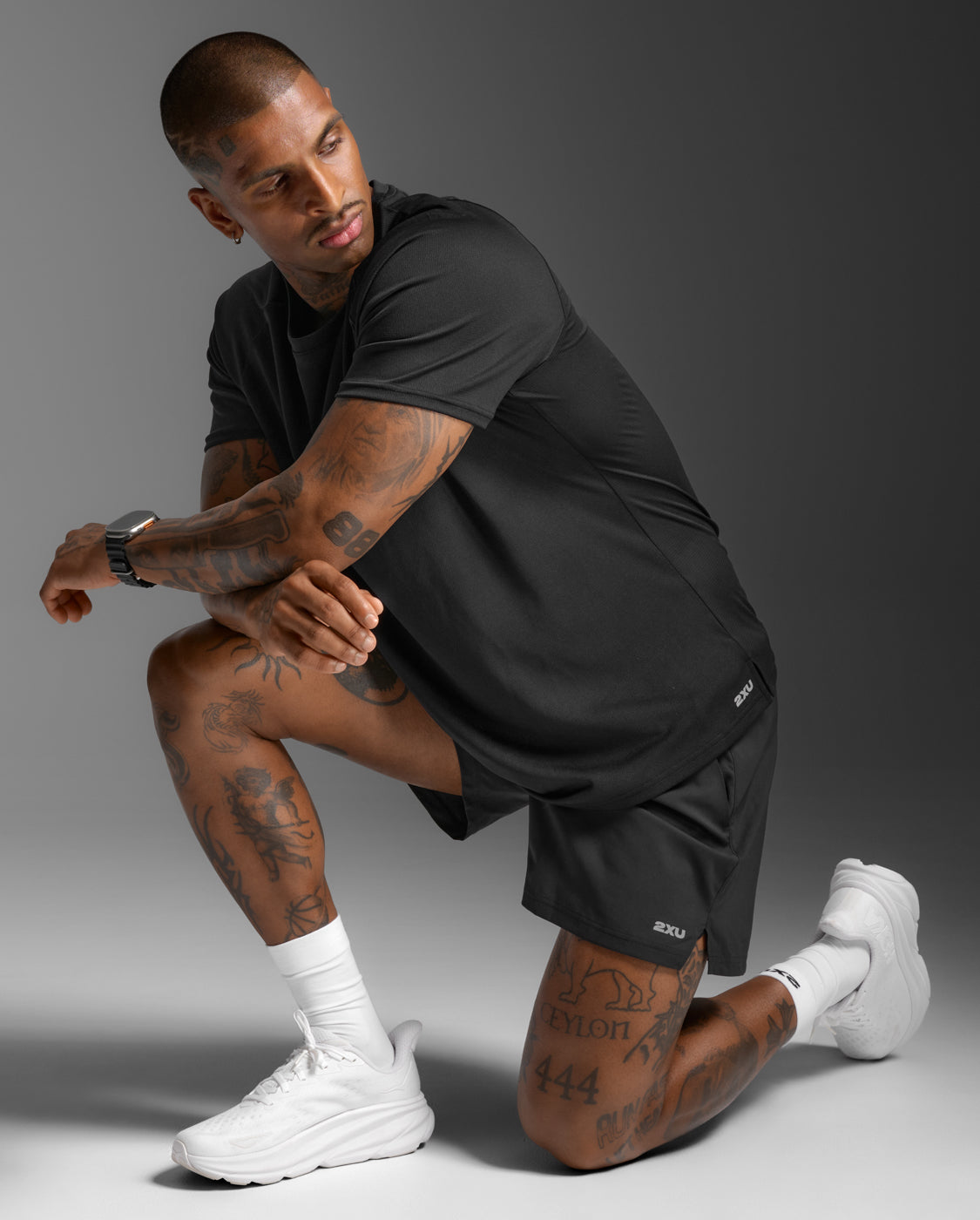 2XU Men's Aero Tee | Black/Silver Reflective