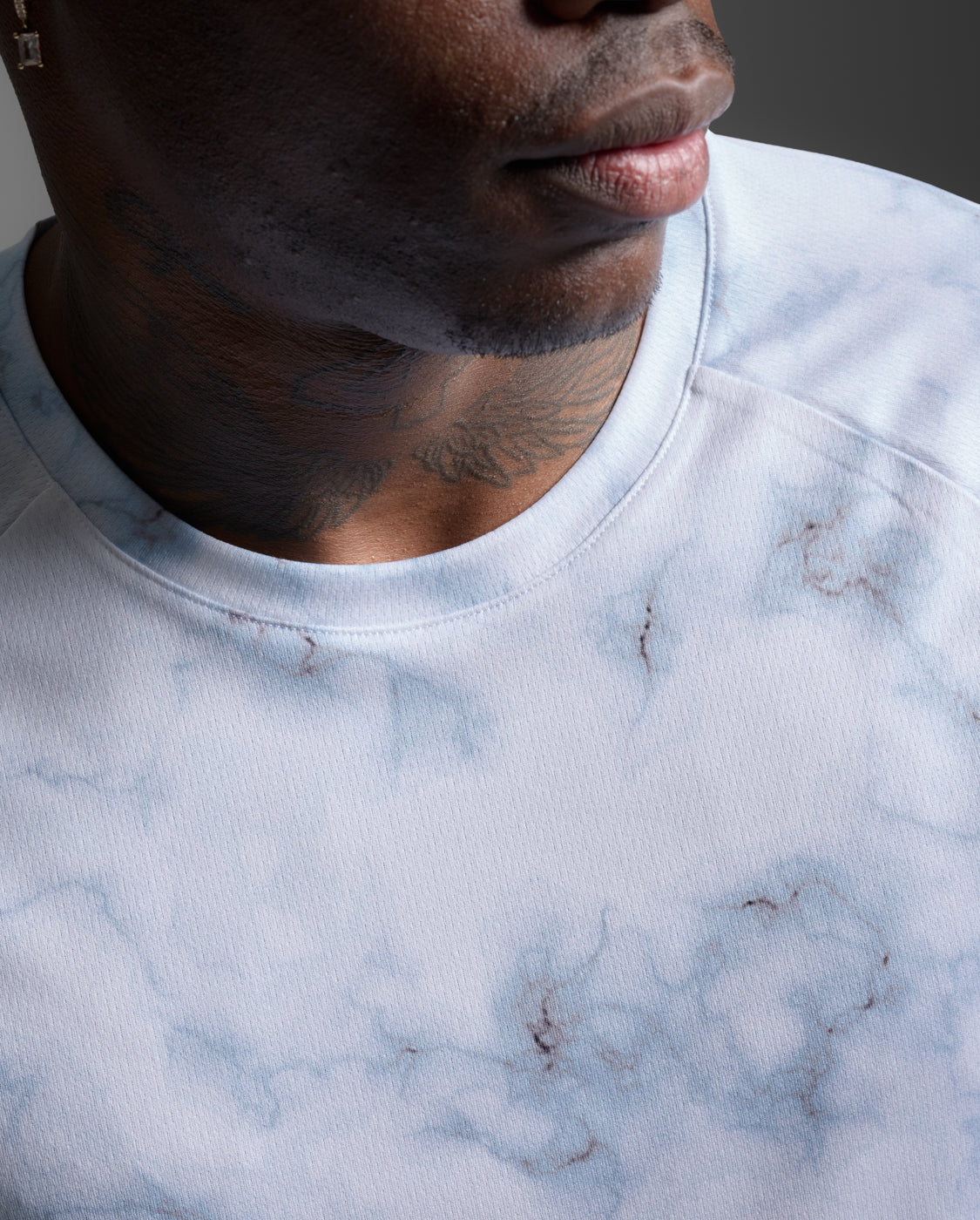 2XU Men's Aero Tee | Blue Marble/Black Reflective