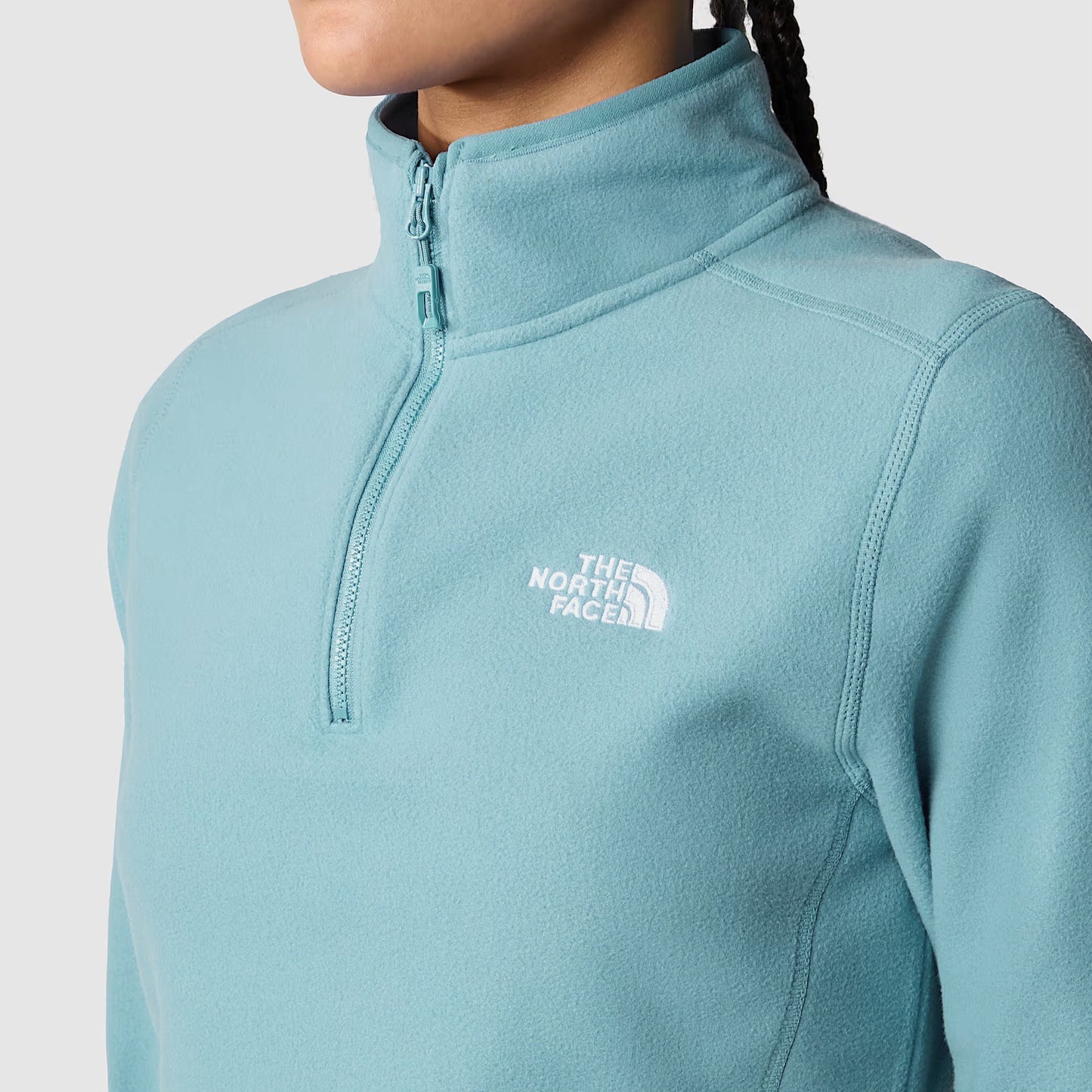 The North Face Women's 100 Glacier 1/4 Zip Fleece | Algae Blue