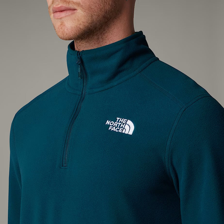 The North Face Men's 100 Glacier Quarter Zip Fleece | Midnight Petrol