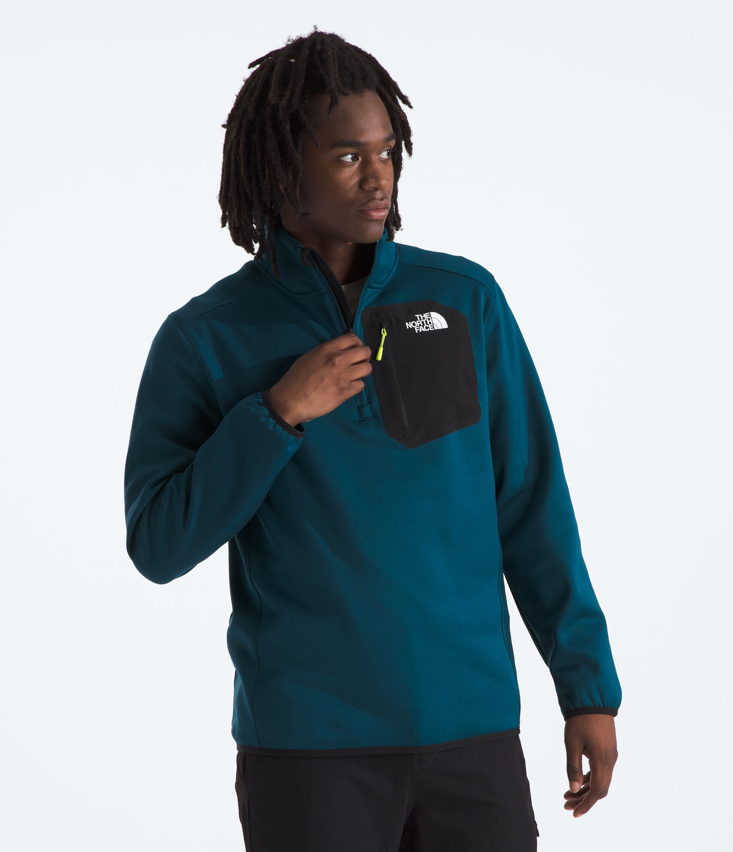 The North Face Men's Crest ¼ Zip Fleece | Midnight Petrol/TNF Black