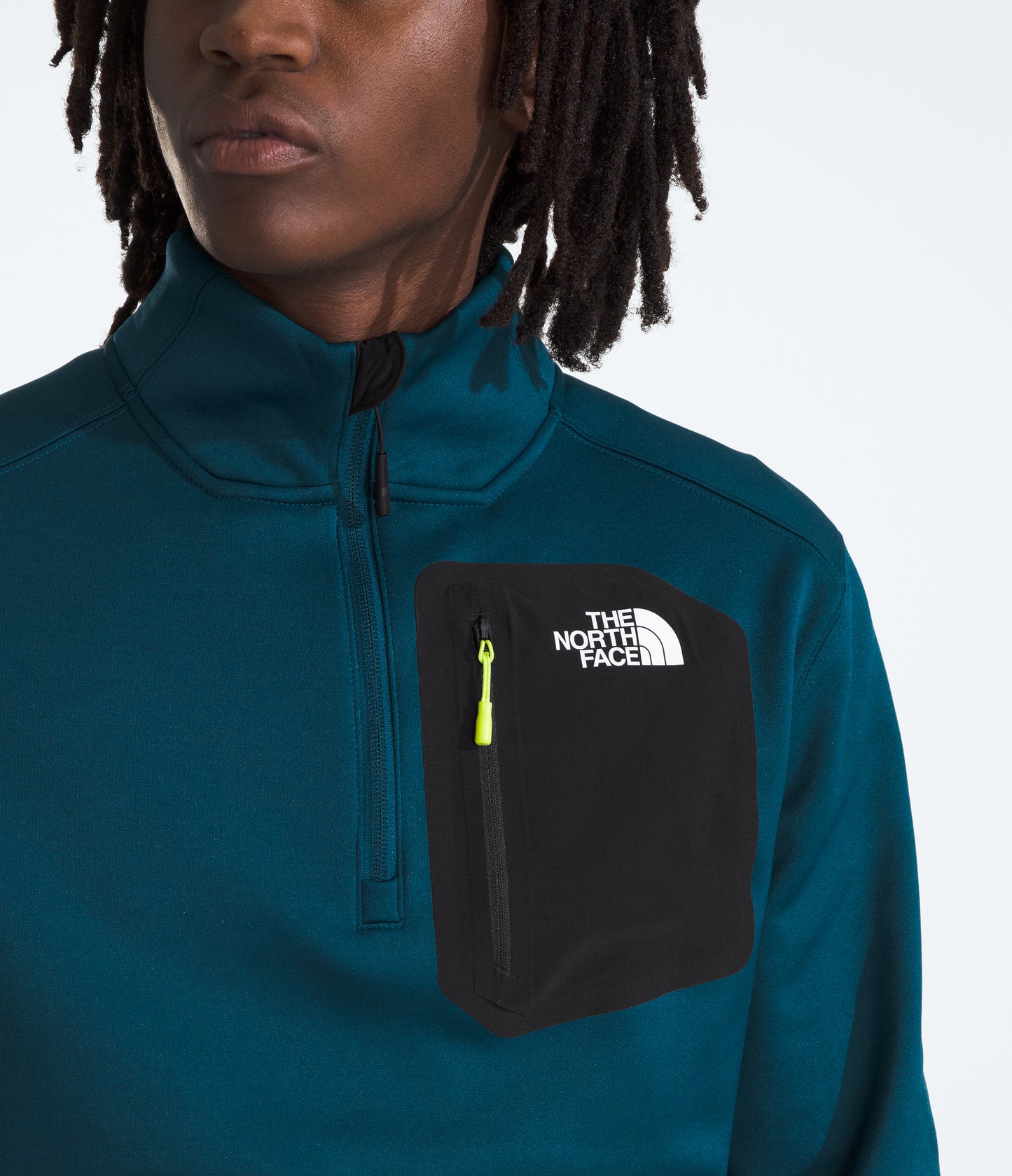 The North Face Men's Crest ¼ Zip Fleece | Midnight Petrol/TNF Black