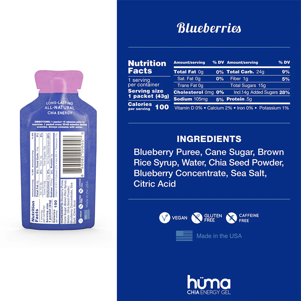 Huma Chia Energy Gel Original | Assorted Flavours