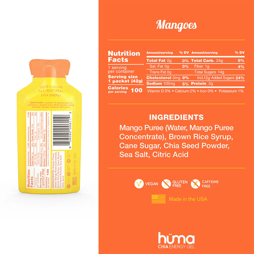 Huma Chia Energy Gel Original | Assorted Flavours