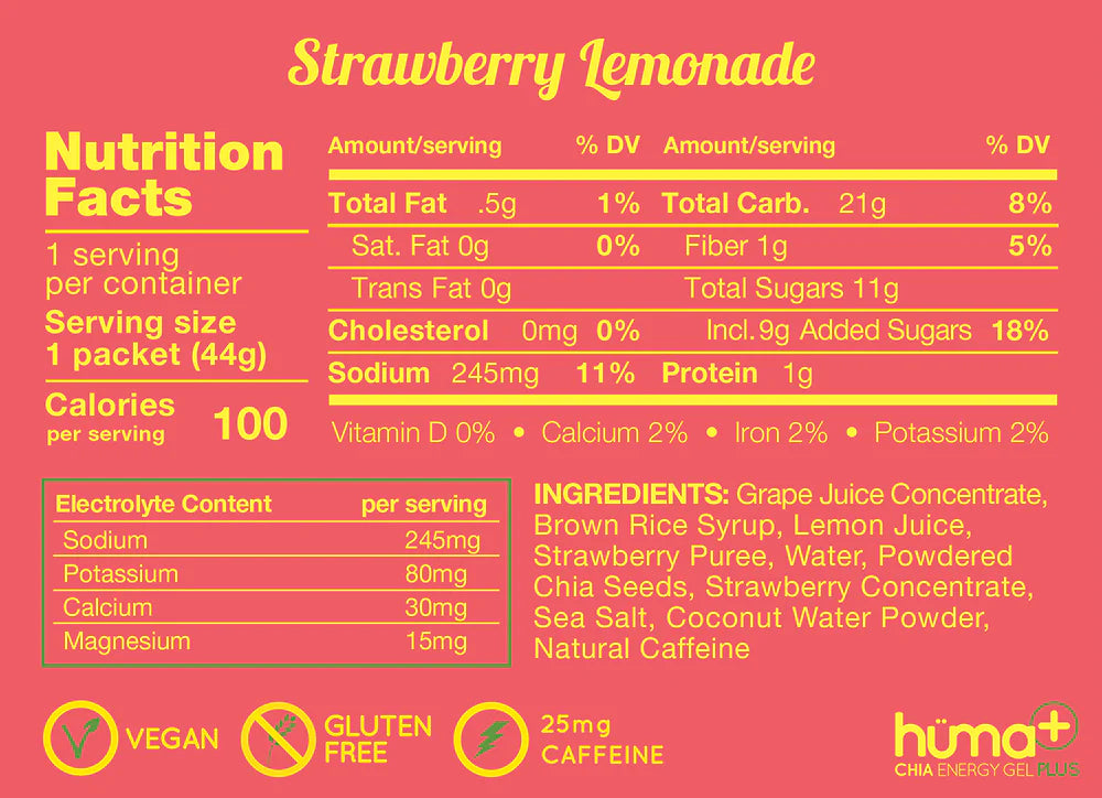 Huma Chia Energy Gel Plus | Assorted Flavours