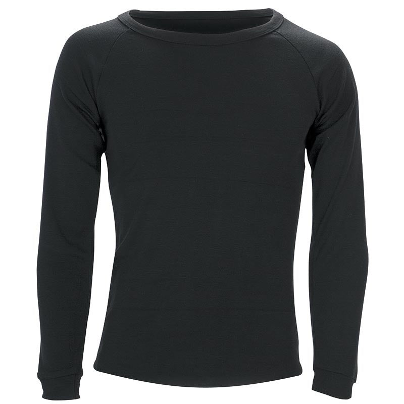 Sherpa Unisex Long Sleeve Polypro Thermal Top | Black