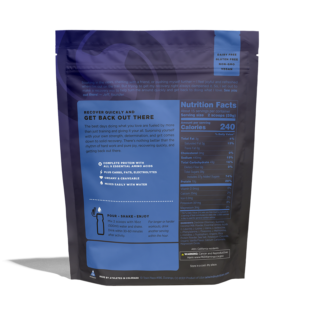Tailwind Nutrition Recovery Mix Non-Caffeinated Medium