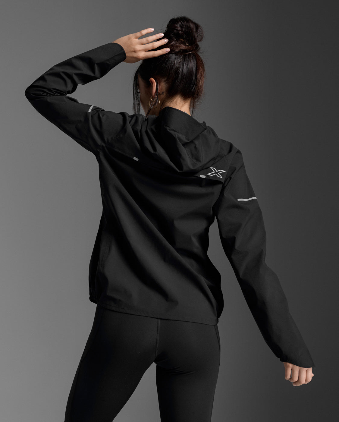 2XU Women's Ignition Shield Waterproof Jacket | Black/Silver Reflective