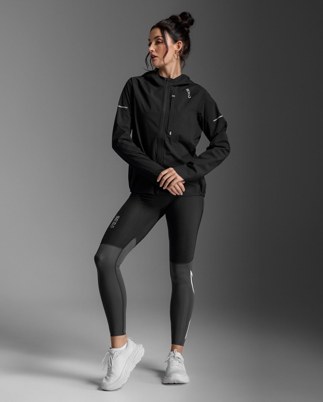 2XU Women's Ignition Shield Waterproof Jacket | Black/Silver Reflective