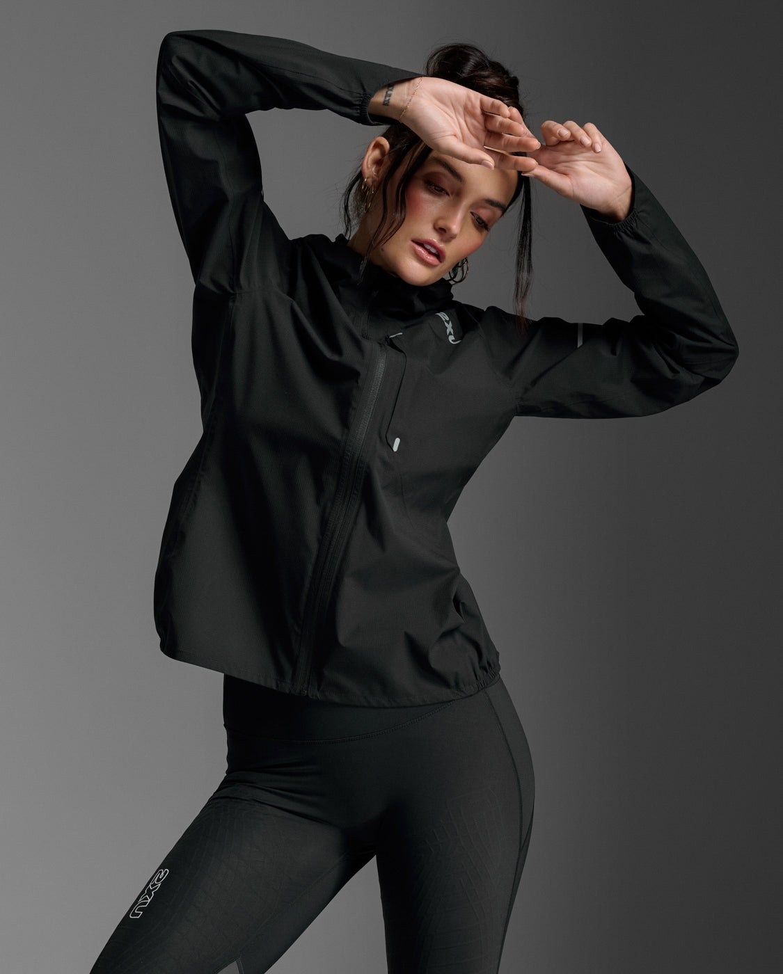 2XU Women's Ignition Shield Waterproof Jacket | Black/Silver Reflective