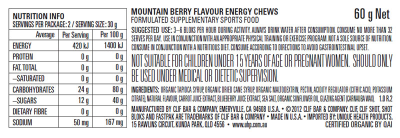 CLIF® BLOKS™ Energy Chews | Mountain Berry