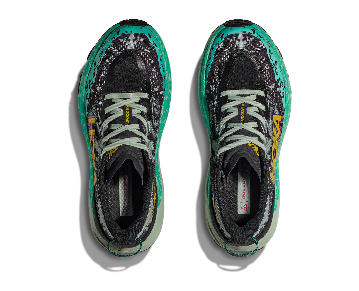 Hoka Women's Speedgoat 6 | Black/Aloe Vera