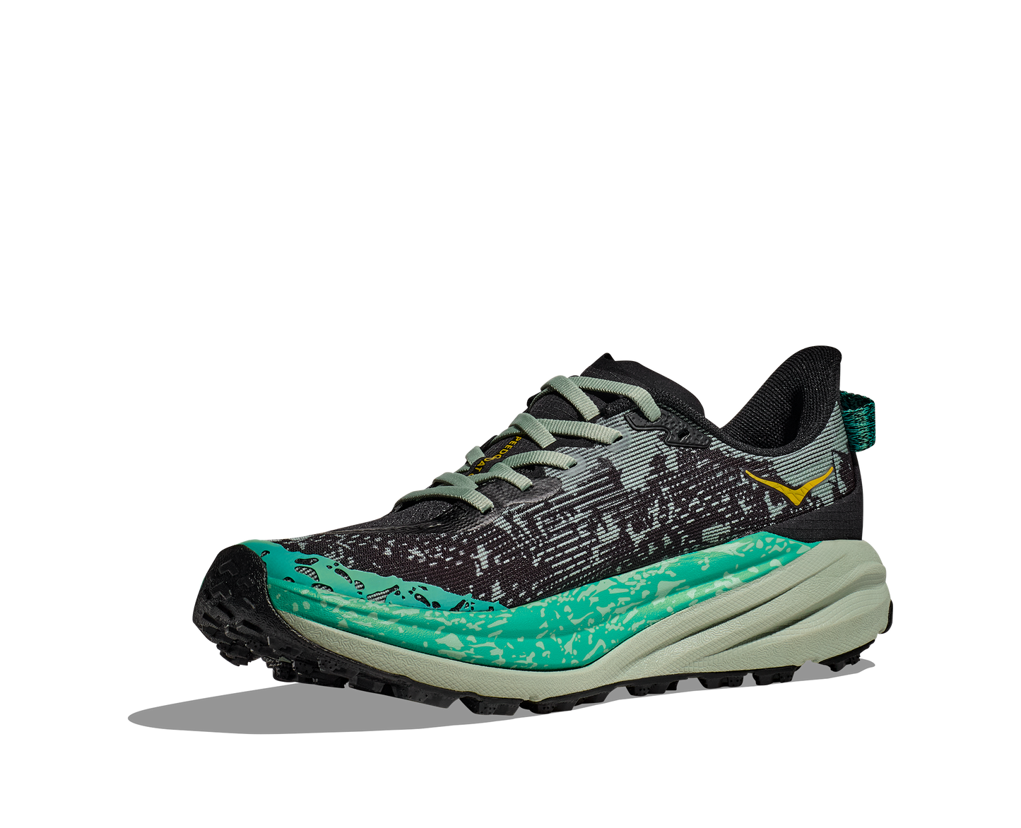 Hoka Women's Speedgoat 6 | Black/Aloe Vera