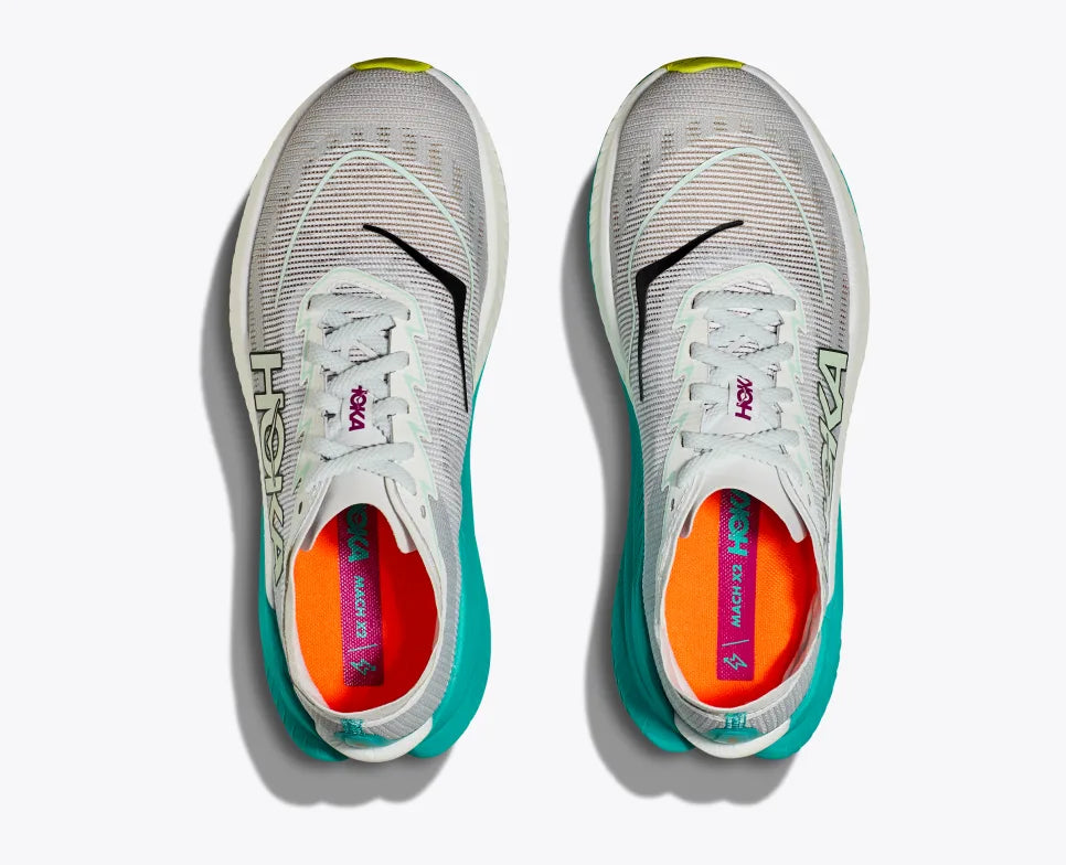 Hoka Women's Mach X 2 | Frost/Electric Aqua