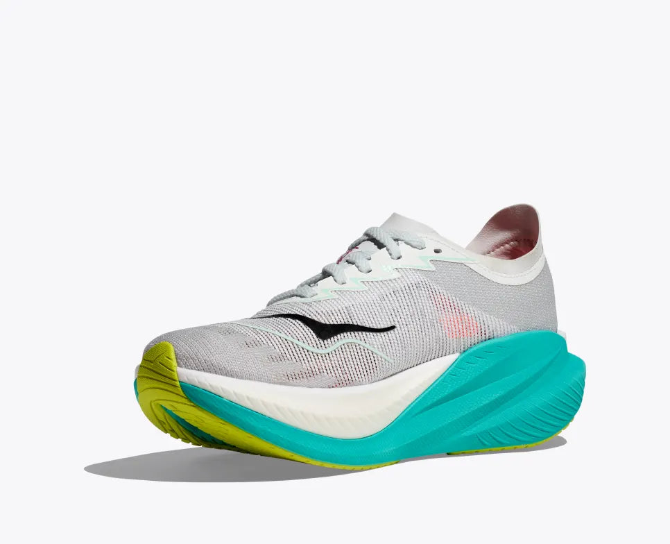 Hoka Women's Mach X 2 | Frost/Electric Aqua