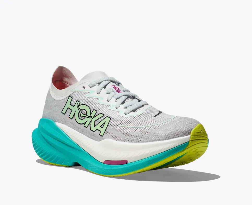 Hoka Women's Mach X 2 | Frost/Electric Aqua