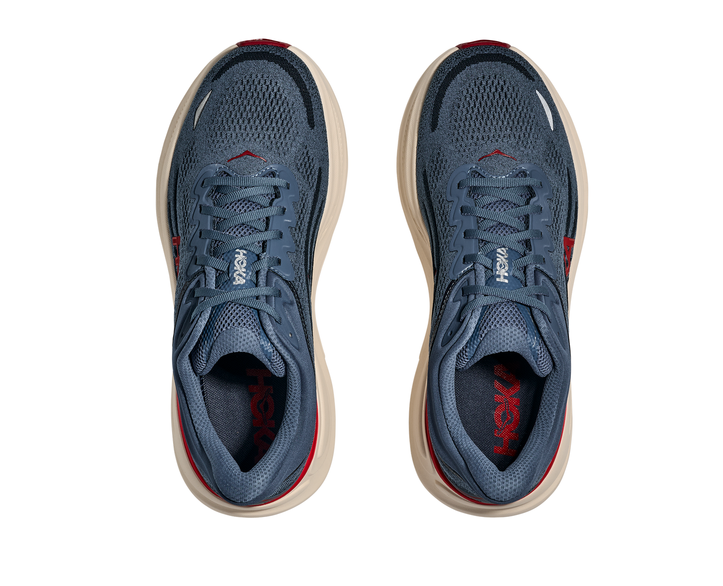 Hoka Men's Bondi 9 | Wide Fit | Thunder Cloud/Vermillion