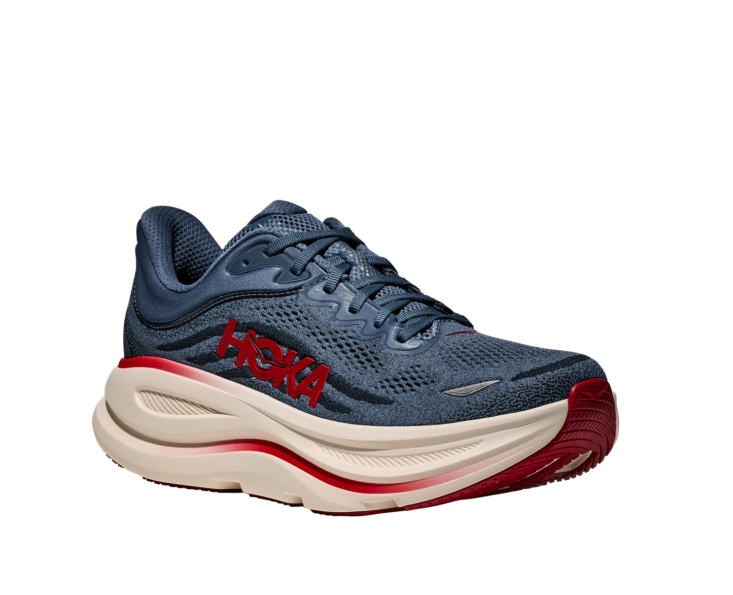 Hoka Men's Bondi 9 | Wide Fit | Thunder Cloud/Vermillion