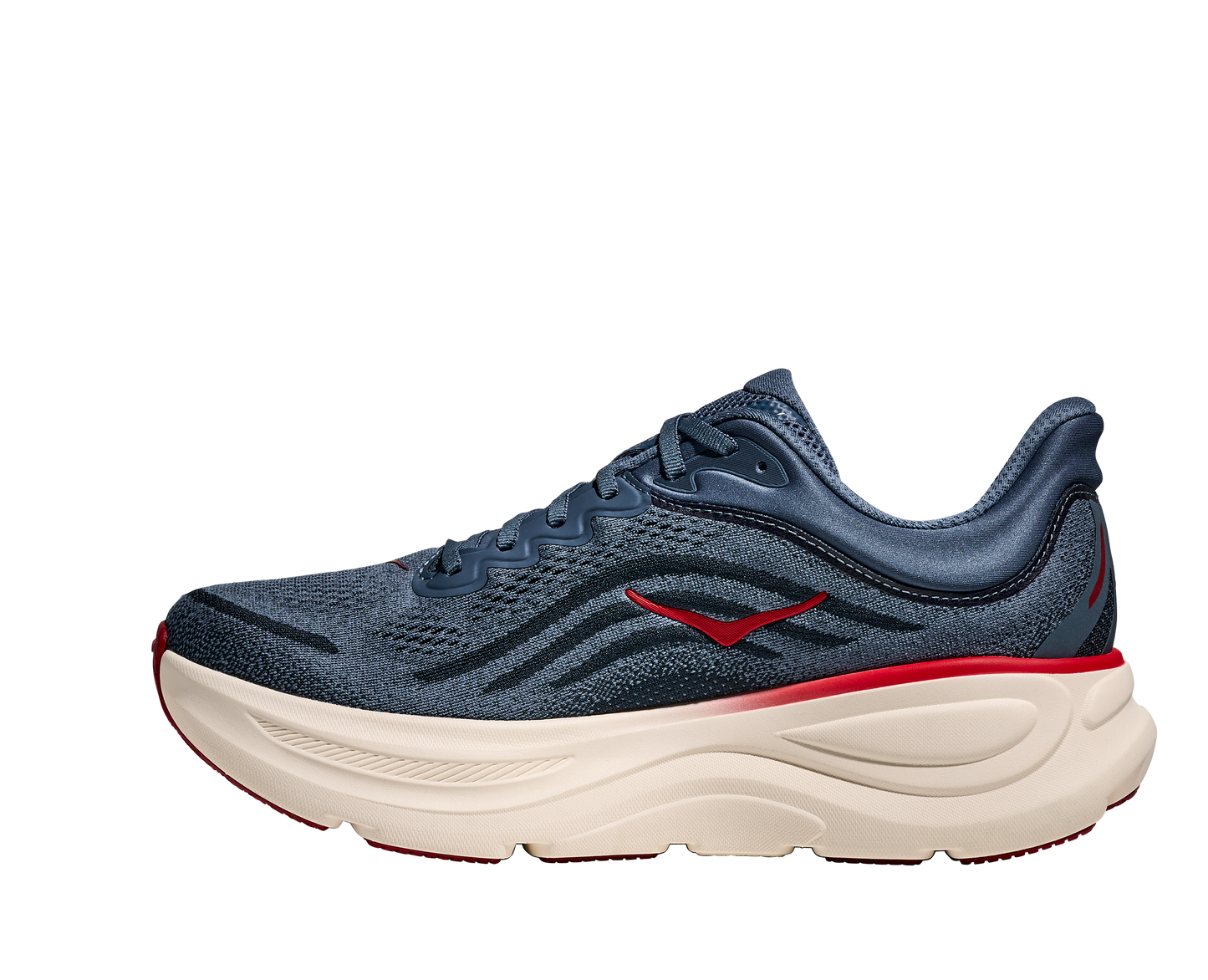 Hoka Men's Bondi 9 | Wide Fit | Thunder Cloud/Vermillion