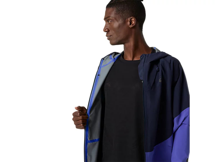 ASICS Men's Metarun Legend Jacket | Midnight/Cobalt Burst/Illuminate Green