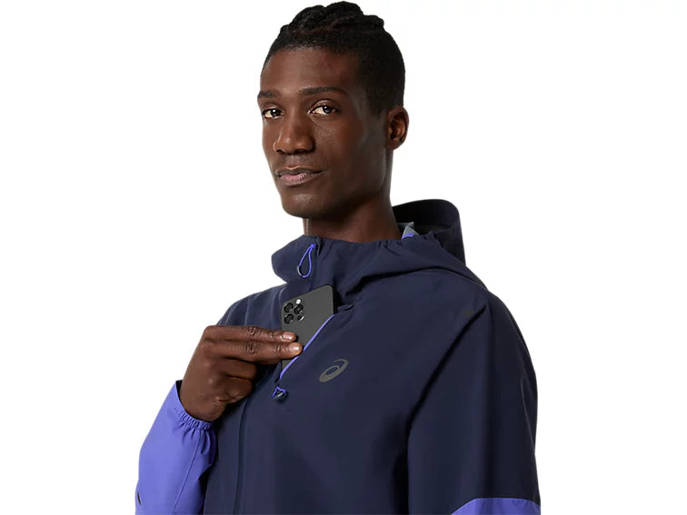 ASICS Men's Metarun Legend Jacket | Midnight/Cobalt Burst/Illuminate Green