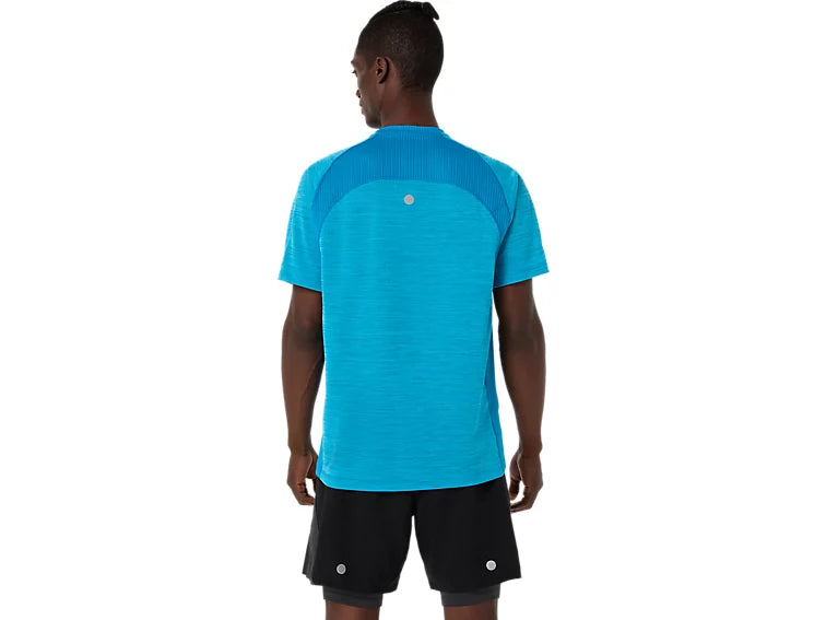 ASICS Men’s Road Short Sleeve Top Aegean Blue
