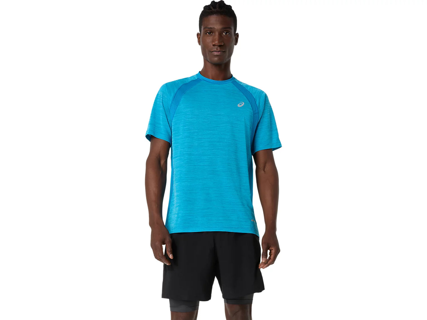 ASICS Men’s Road Short Sleeve Top Aegean Blue