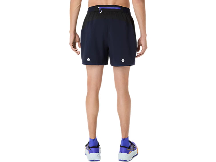 ASICS Men's FUJITRAIL All Over Print 5" Short | Midnight/Cobalt Burst/Cream