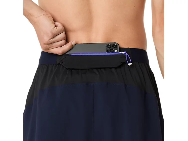 ASICS Men's FUJITRAIL All Over Print 5" Short | Midnight/Cobalt Burst/Cream