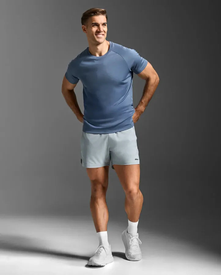 2XU Men's Aero Tee | Indigo/Black Reflective