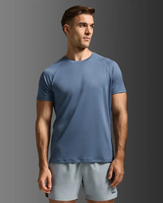 2XU Men's Aero Tee | Indigo/Black Reflective