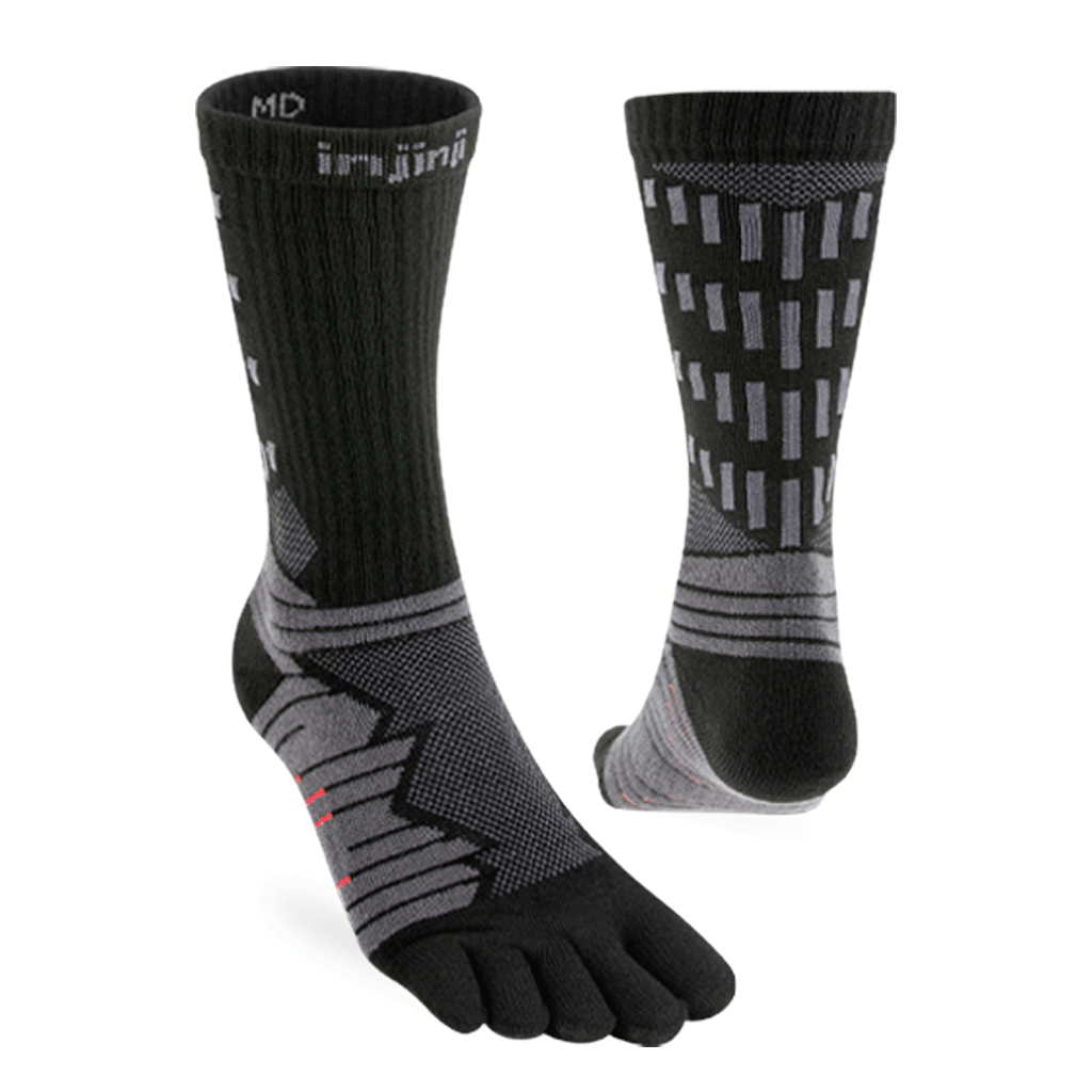 Injinji Ultra Run Crew Socks | Obsidian