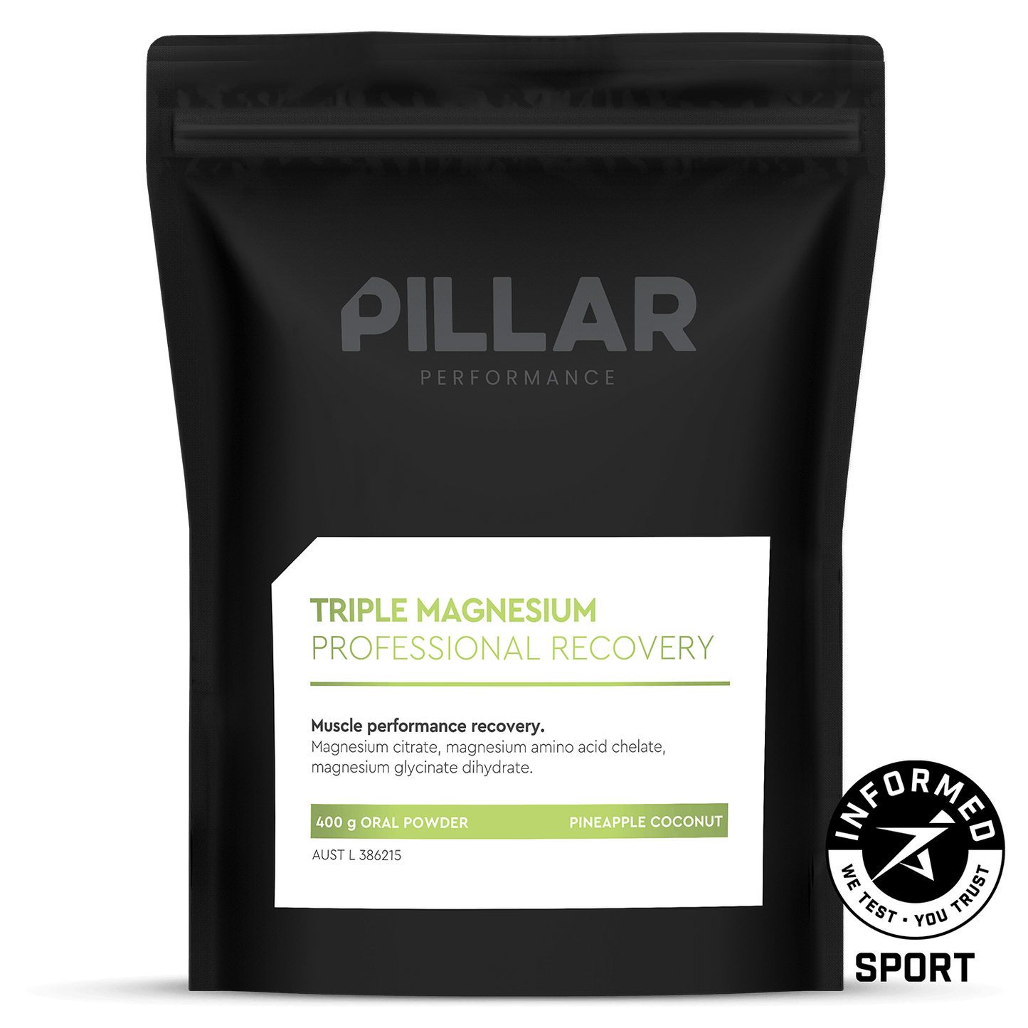 Pillar Performance | Triple Magnesium Powder | Pineapple Coconut