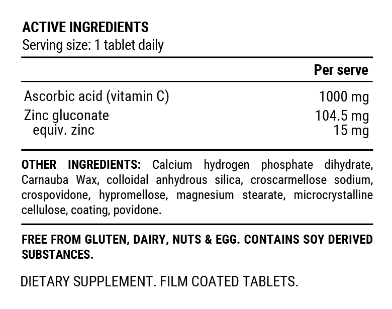 PILLAR Performance Vitamin C + Zinc