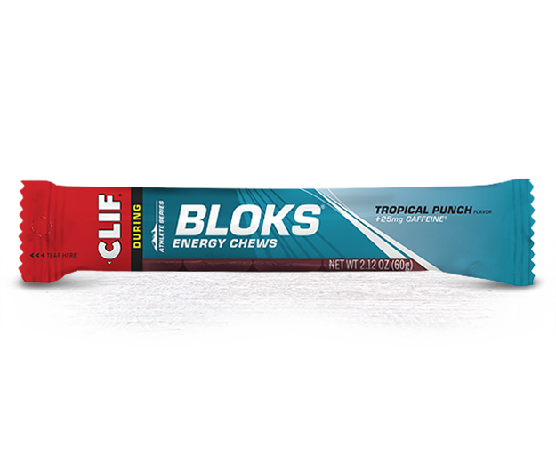 CLIF® BLOKS™ Energy Chews: Tropical Punch 25mg Caffeine
