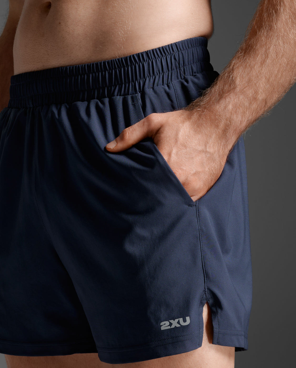 2XU Men's Aero 5 Inch Shorts | Midnight/Silver Reflective