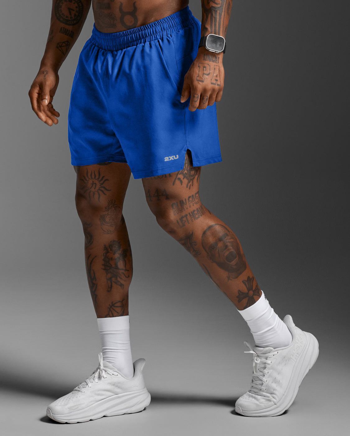 2XU Men's Aero 5 Inch Shorts | Surf/Silver Reflective